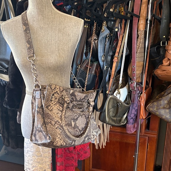 Michael Kors Tan Snake Print Tote - Picture 11 of 15